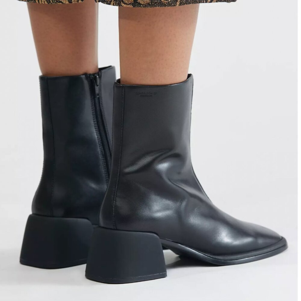 Vagabond Ansie Square Toe Ankle Boots, Black, Size EU 39, US 8.5 - Picture 2 of 10